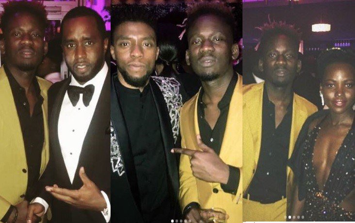 Mr. Eazi meets Diddy, Tyler Perry, and 'Black Panther' stars at the Vanity Fair Oscar Party .