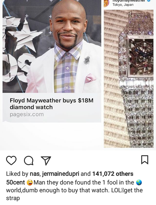 50 Cent Floyd Mayweather Louis Vuitton Bag