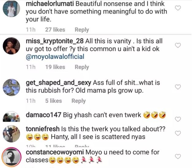 Mixed Reactions Follow Moyo Lawal's Twerking Video On Instagram