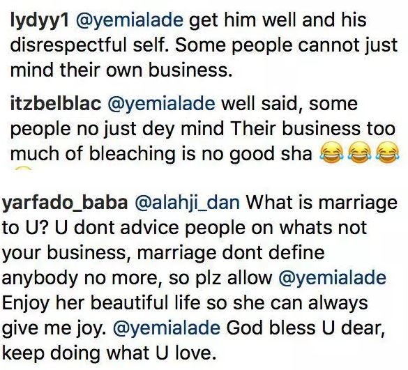 Yemi Alade Cleverly Replies Fan Who Advised Her To Go Get Married 