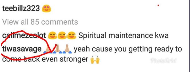 Tiwa Savage Cheers Teebillz On As He Heads For "Spiritual Maintenance"