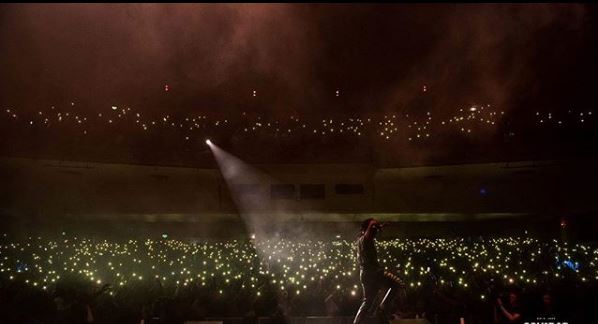 Burna Boy Grand Entrance At His Sold Out Concert In O2 Arena, London