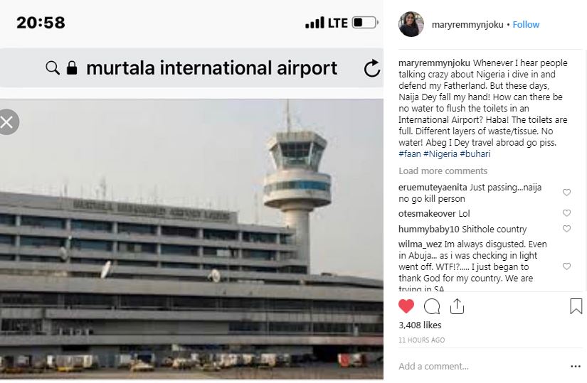 "The Toilets Are Full, No Water To Flush At Lagos International Airport" - Remmy Njoku Rants