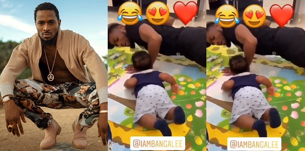 Image result for Heart-melting video of Nigerian singer, D’banj & his son ”working out” has gone viral on social media