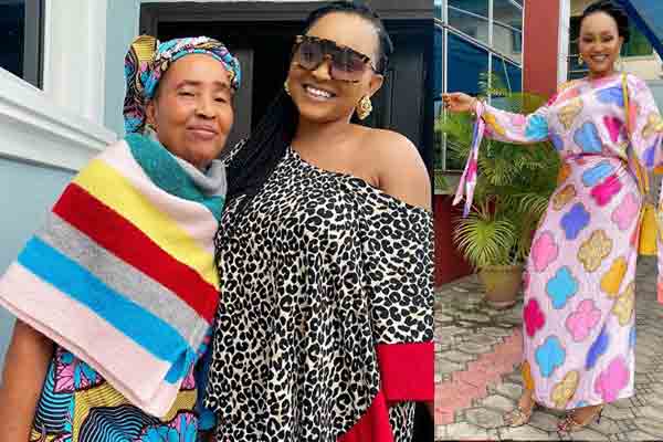 Lovely photo of mercy aigbe and mum